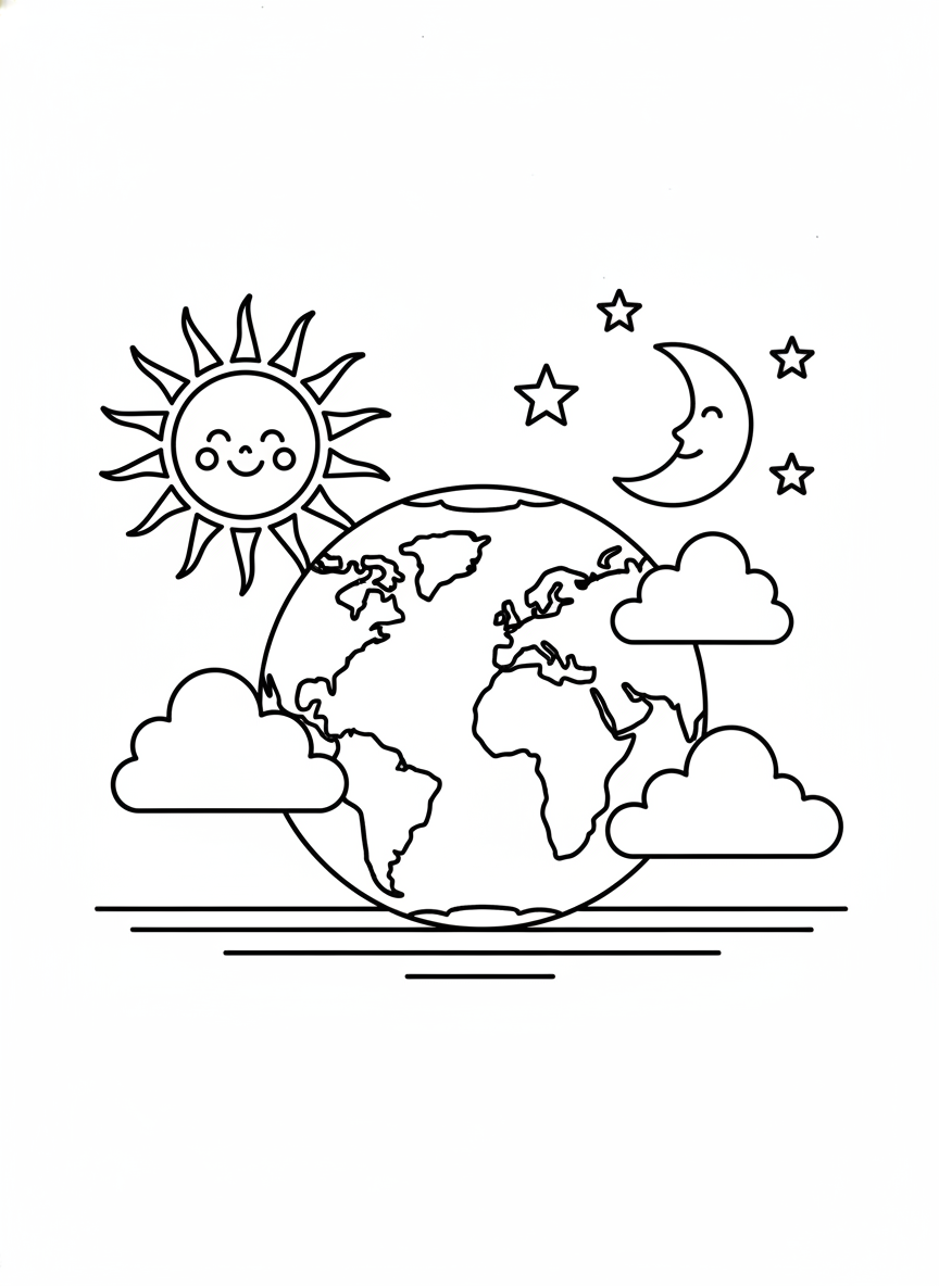 Desenho para colorir: a Criação