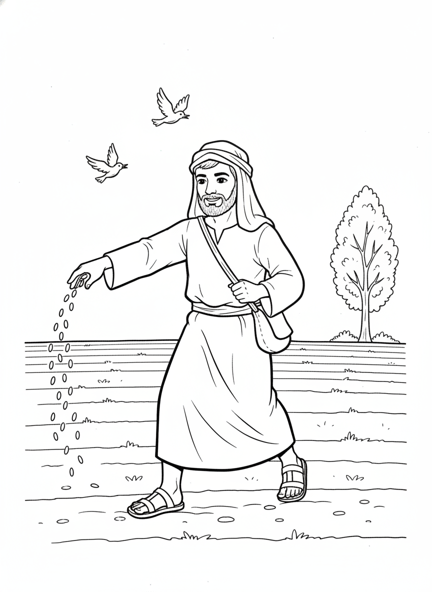 Desenho para colorir: o semeador